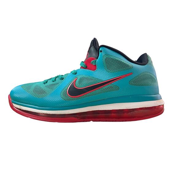 Nike LeBron 9 Low Liverpool Teal/Red Basketball Shoes Size 8 - Picture 5 of 13
